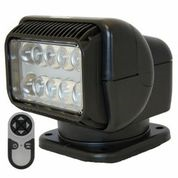 LED PERMANENT MOUNT RADIORAY W/WIRELESS REMOTE - BLACK  Lights, lighting, wireless, remote, searchlight, searchlights, mount, mounting, search, light, safety, LED, Halogen, beam, light beam, search & rescue, rescue, search and rescue, CERT, emergency, spotlight, spot light, agriculture, farm, farming, farmer, outdoor, nighttime, outdoor activities, camp, camping, hunting, boating, off-roading, offroading, event lights, event lighting, lighting, fire, police, municipal, tow, towing, plow, plowing, snow plow, truck lights, rv, RV, recreation, recreation vehicle, law enforcement, marine lighting, work vehicle lights, golight, Golight, Golite, golite, radioray, Radioray, radio, ray 