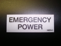 Emergency Power Decal