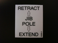 Jib Pole Extened/Retract Decal