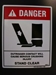 Danger Outrigger Decal