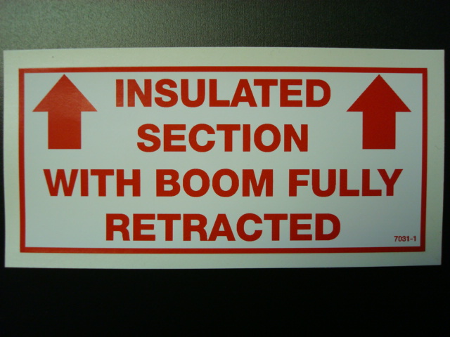 Insulated Section with Boom Fully Retracted Decal
