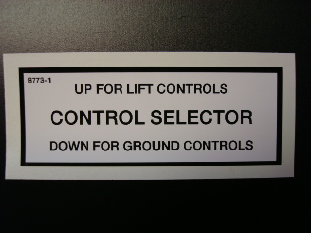 Control Selector Decal