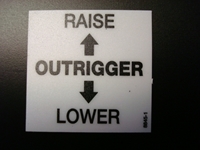 Outrigger Control Decal