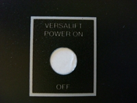 Versalift Power On Off Decal